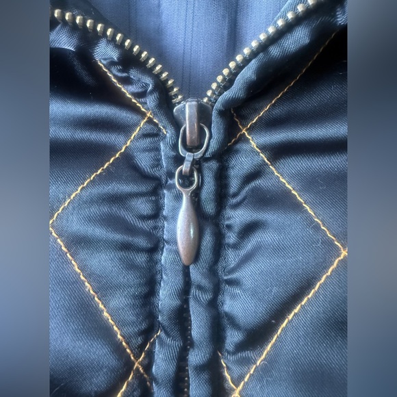 Vintage Jean Paul Women's Black Quilted Embroidered Black and Gold Jacket SZ 12 - Picture 16 of 16